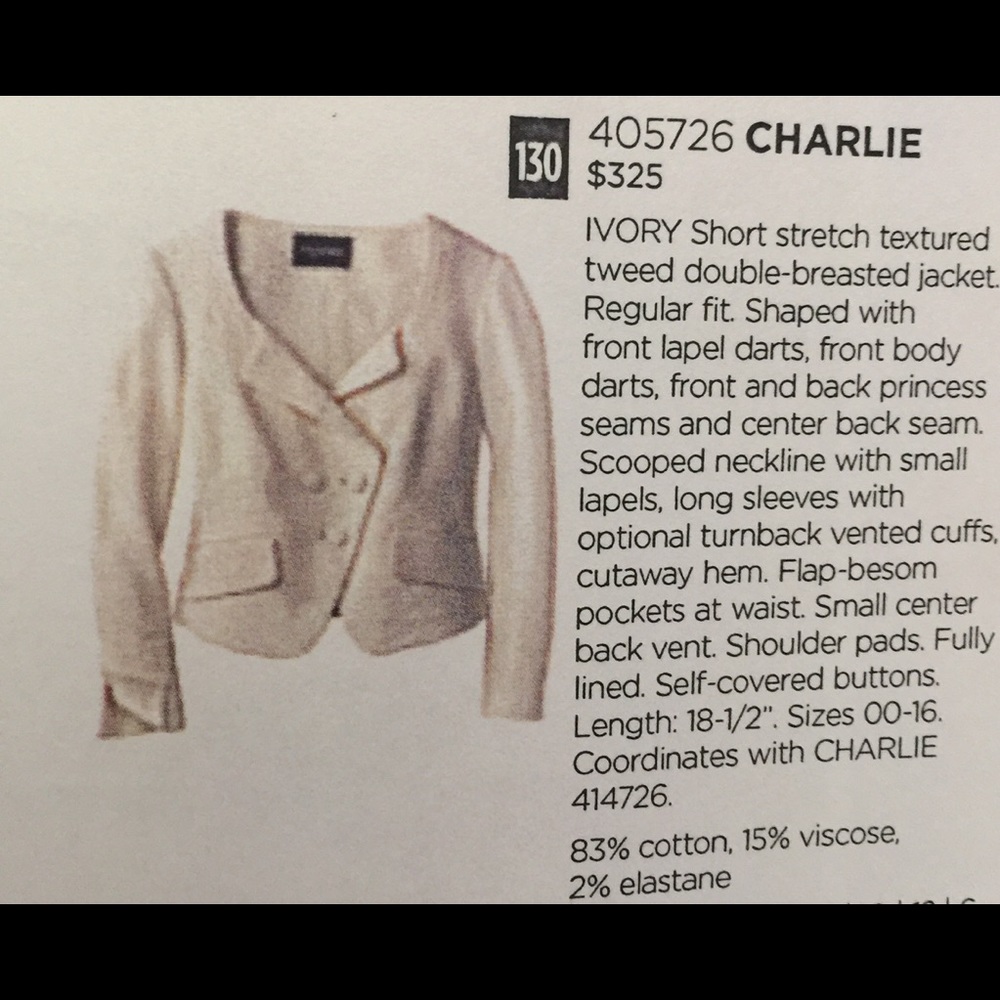 Tweed Textured Double Breasted Jacket